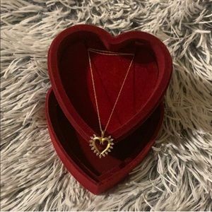 Last Day! Diamond Heart Necklace with Gift Box